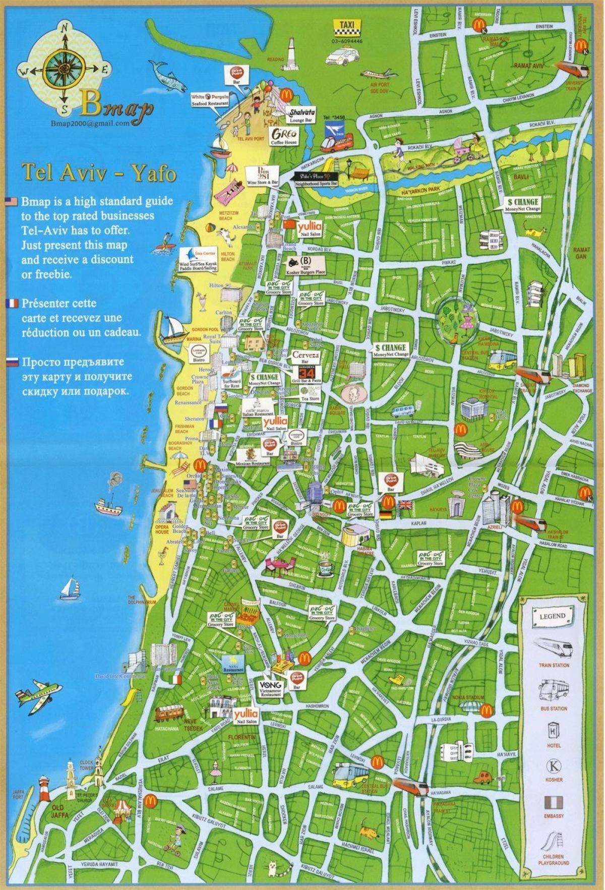 Tel Aviv atraccións mapa