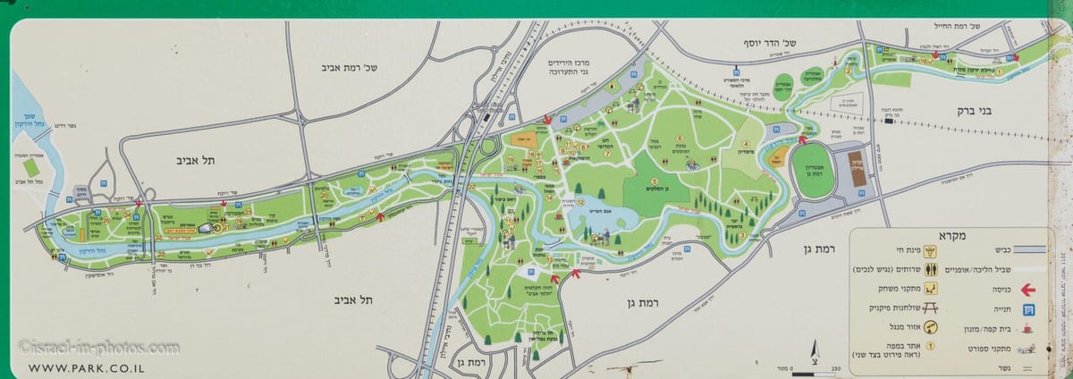 mapa de yarkon río