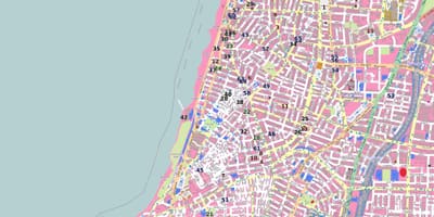 Mapa de shenkin rúa Tel Aviv
