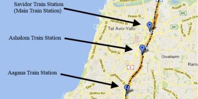 Mapa de sherut mapa Tel Aviv