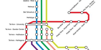 Tel Aviv estacións ferroviarias mapa